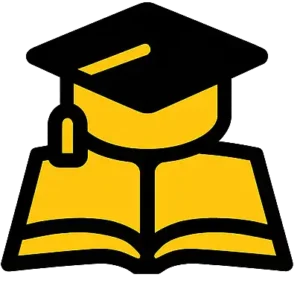 icono de individualización o aprendizaje personalizado mostrando un libro y un gorro de graduación