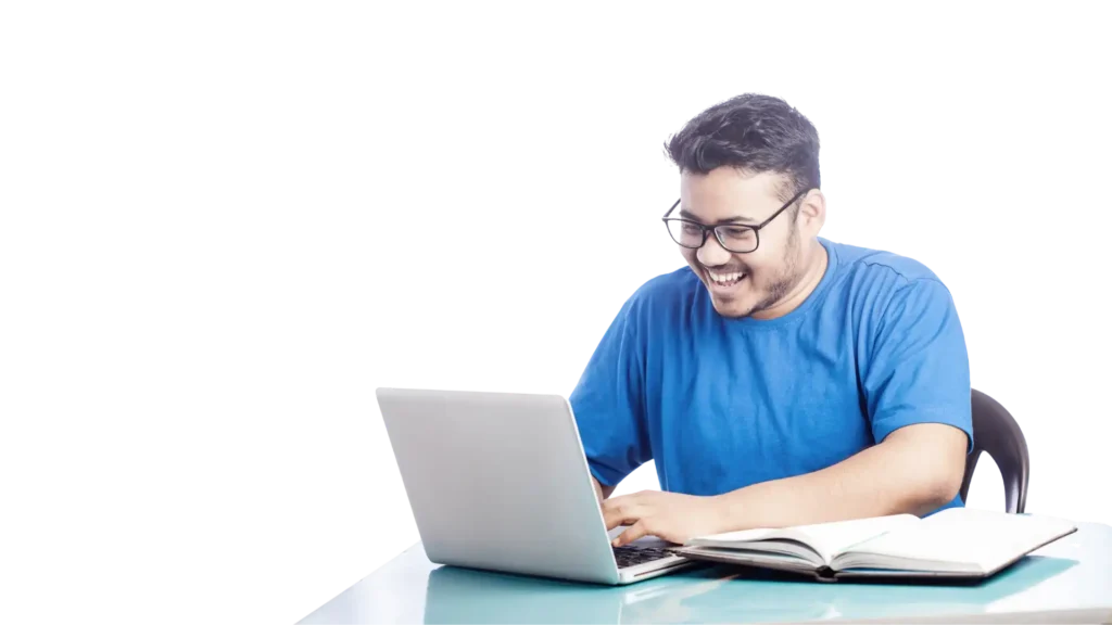 chico haciendo curso de ingles